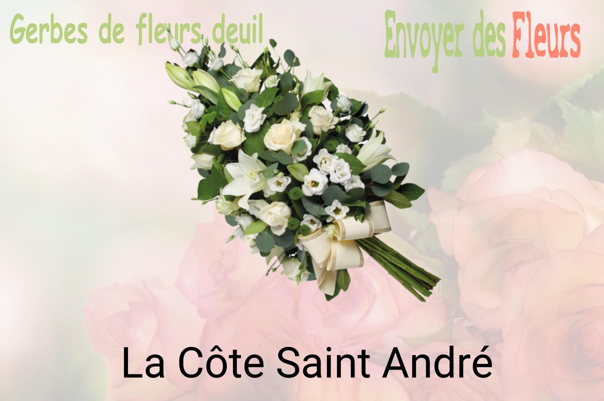Gerbe de fleurs de deuil livrée à La Côte-Saint-André